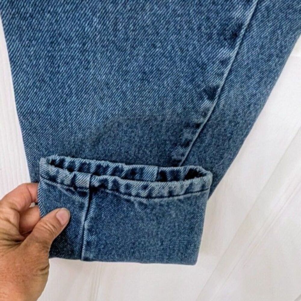 Bongo Vintage High Rise Button Fly Jeans Blue Wash Tapered Leg Mom Denim | SZ 3 - Picture 6 of 8